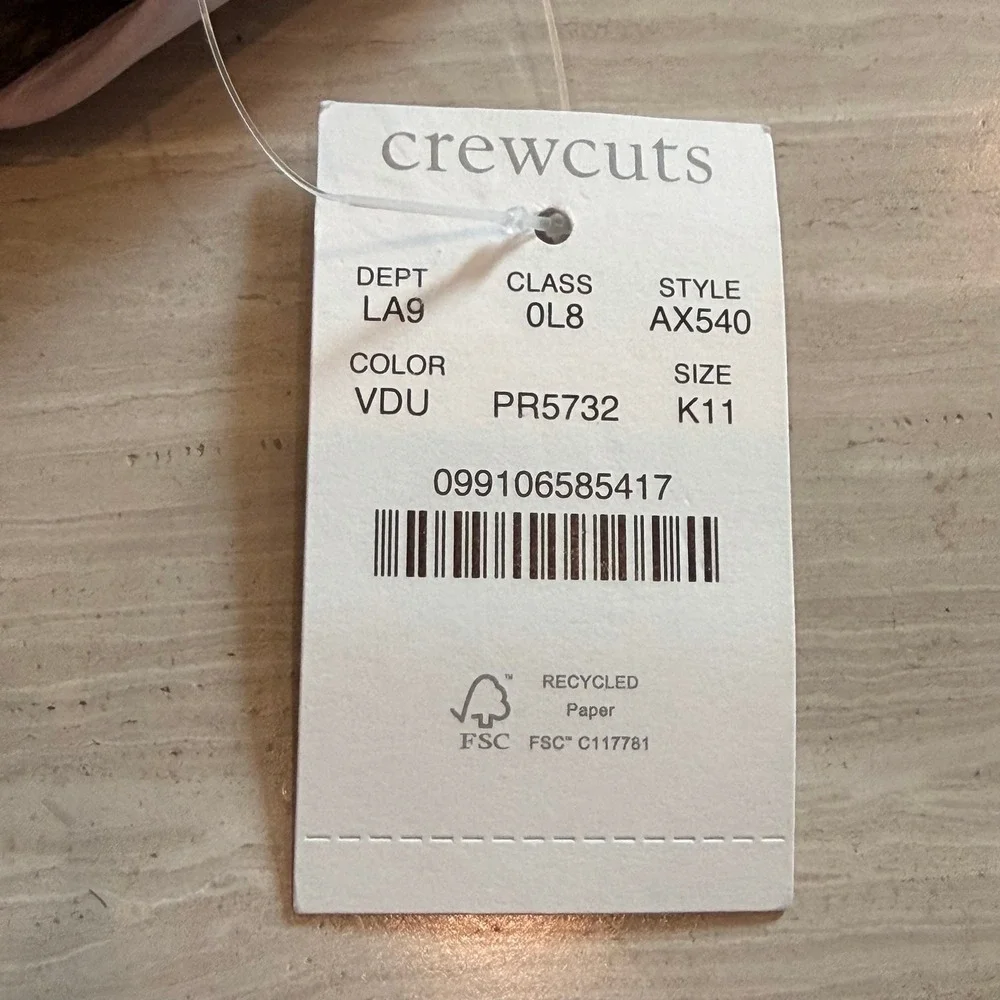 J.Crew Crewcuts Cross‎ Strap Comfy Slide Sandals Cork Trip Violet Dust AX540 K11